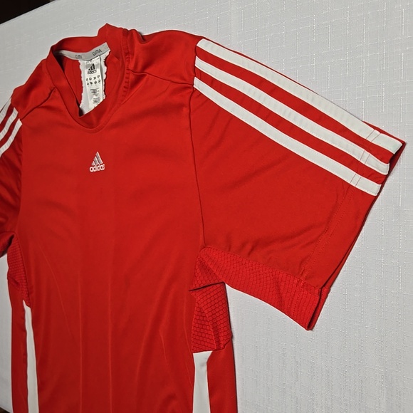 Adidas originaL Short sleeves men's small clima365 red jersey, mint VTG shape - Picture 9 of 13
